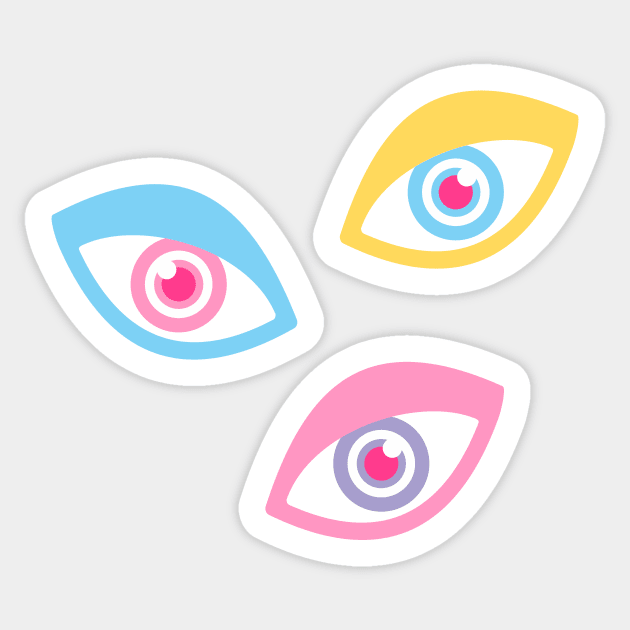 Big Pastel Eyes Sticker by XOOXOO